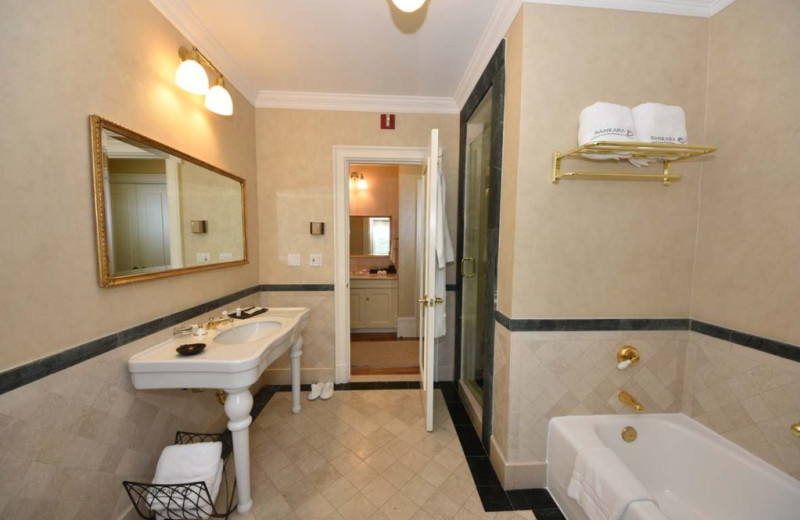 Guest bathroom at Castle Hotel & Spa.