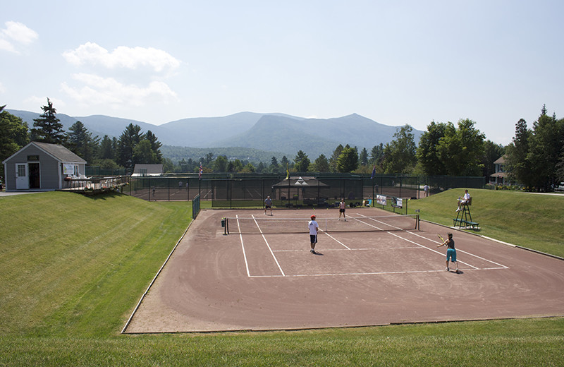 Tennis court at Golden Eagle Lodge.