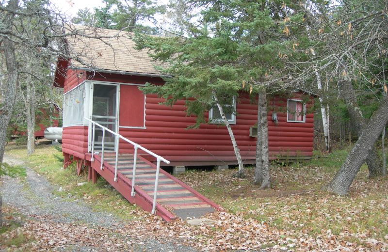 Cabin exterior at Whitefish Bay Camp.