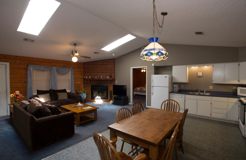 Cabin interior at Brady Mountain Resort & Marina.