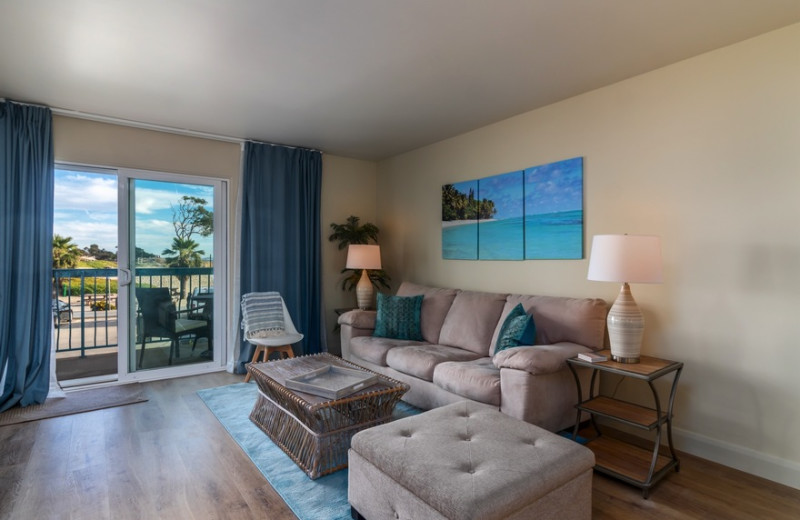 Rental living room at Carpinteria Shores.