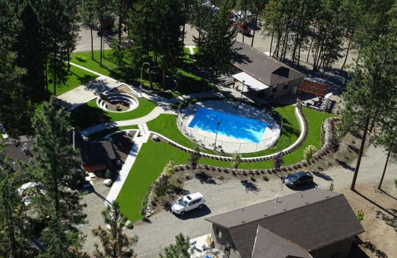 Aerial view of Powers Creek Retreat.