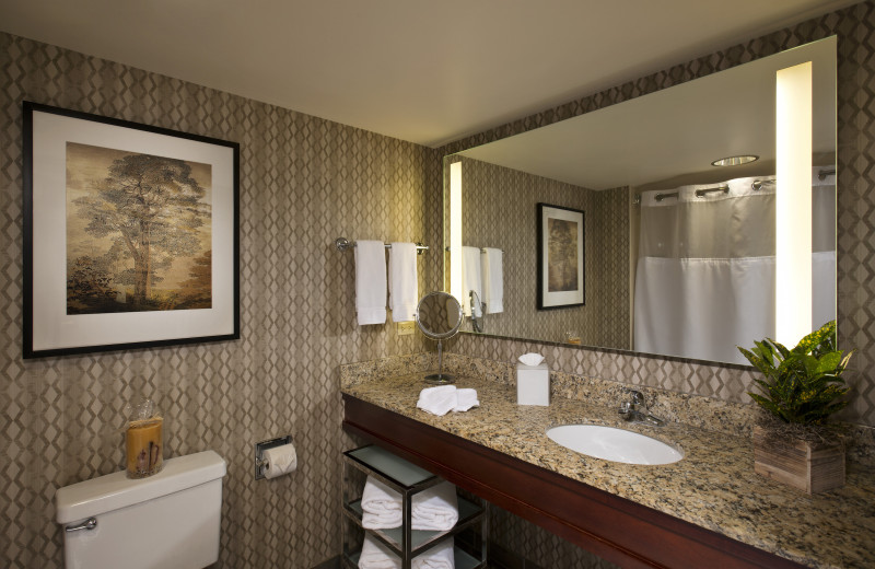 Guest bathroom at Eaglewood Resort & Spa.