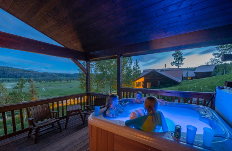 Hot tub at Vista Verde Ranch.