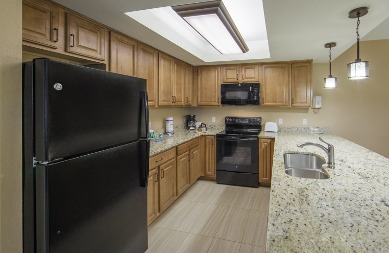 Guest kitchen at Holiday Inn Club Vacations at Orange Lake Resort.