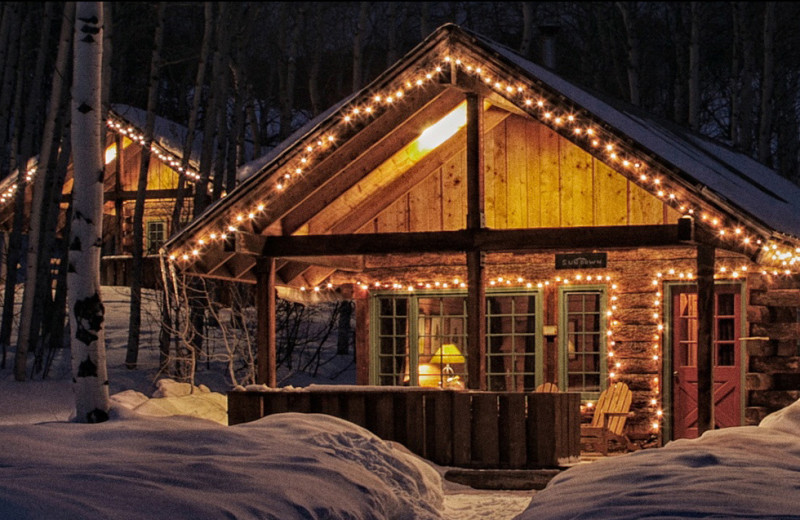 Cabin exterior at The Home Ranch.