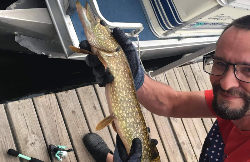 Fishing at Sams Island Cabin.