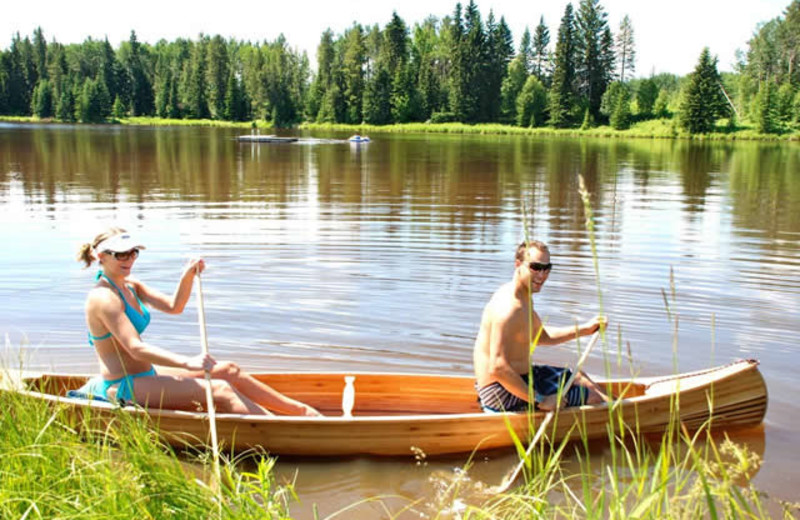 Canoeing at Kramer Pond Lodge.