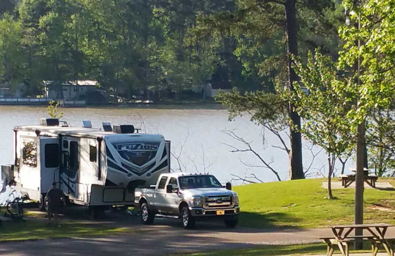 RV camping at Yogi on the Lake.
