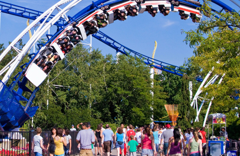 Cedar Point rides at Breakers Express.