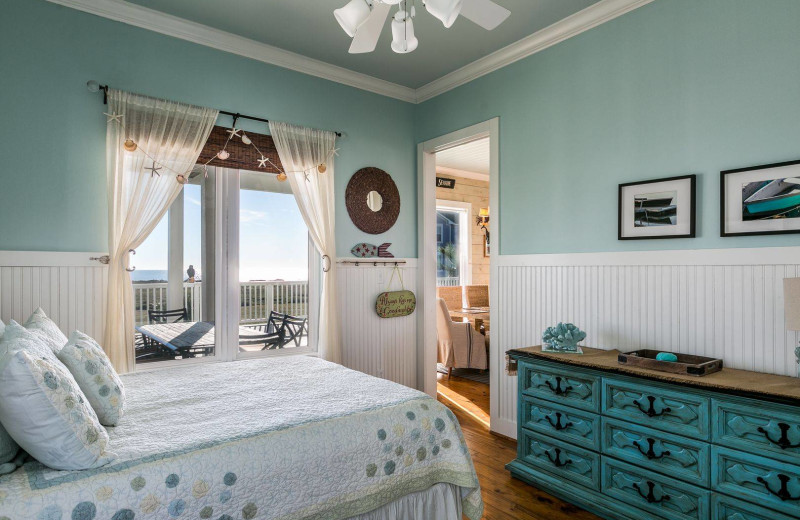 Rental bedroom at Gary Greene Vacation Rentals.