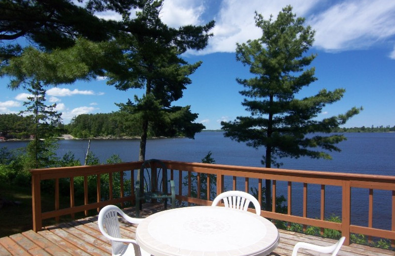 Cabin deck at Park Point Resort.