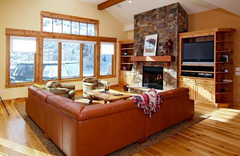 Guest living room at East West Resorts Beaver Creek.