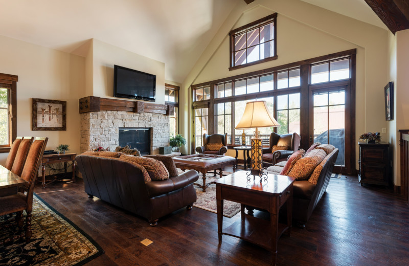 Rental living room at Natural Retreats Park City.