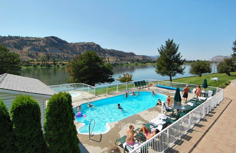 Outdoor pool at South Thompson Inn & Conference Centre.