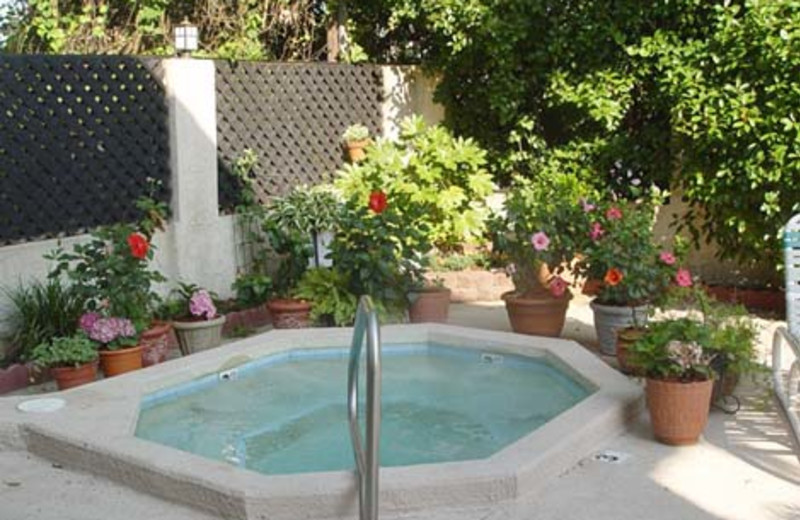 Outdoor whirlpool at Serendipity Inn.