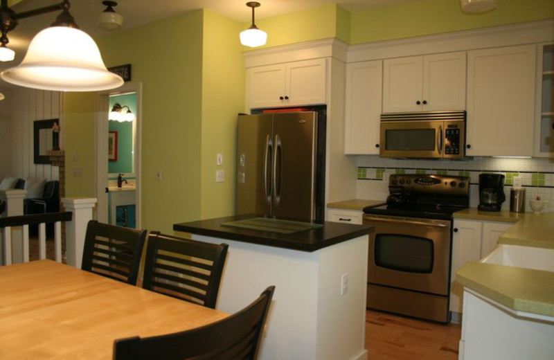 Vacation rental kitchen at The Beach House.