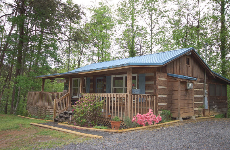 Cabin exterior at Great Outdoor Rentals.