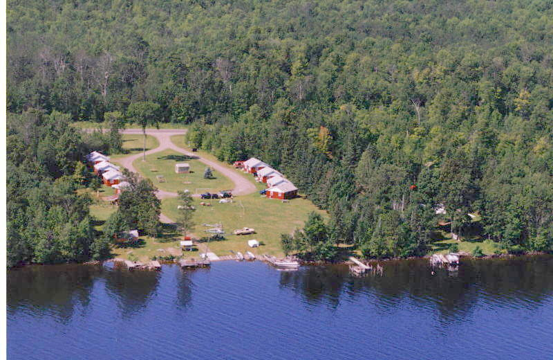 Aerial view of The West Shore Resort.