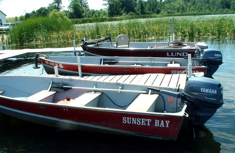 Boat rental at Sunset Bay Resort.