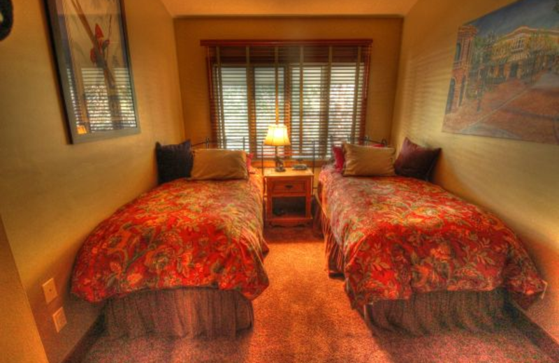 Vacation rental bedroom at SkyRun Vacation Rentals - Vail, Colorado.