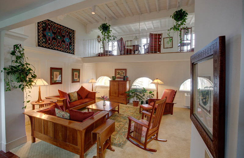 Loft suite living room at Geneva On The Lake.
