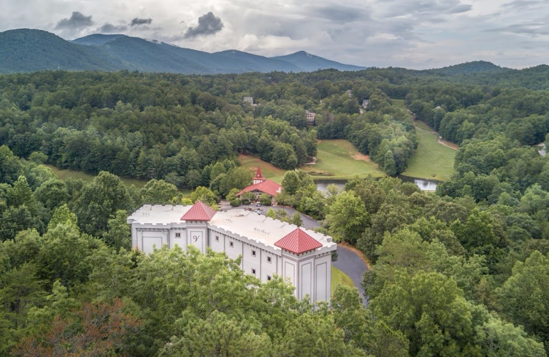 Aerial view of Valhalla Resort Hotel.