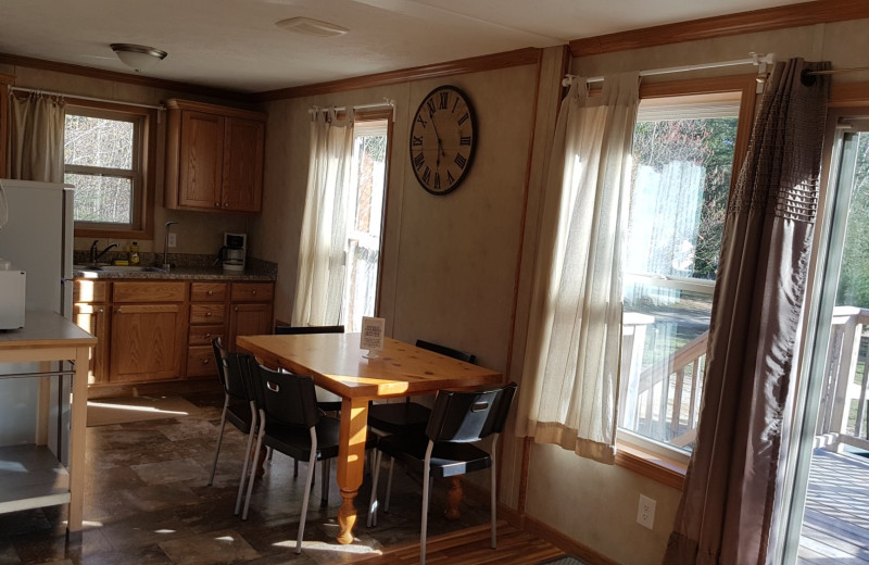 Cottage kitchen at Parkway Cottage Resort & Trading Post.