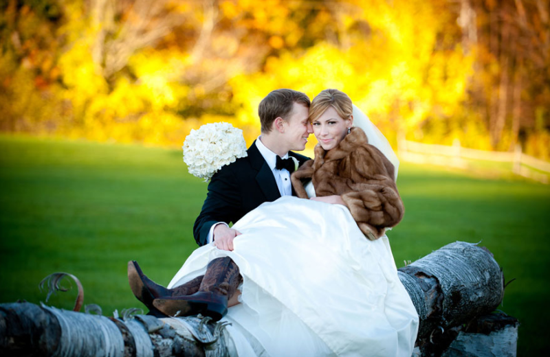 Wedding couple at The Mountain Top Inn & Resort.