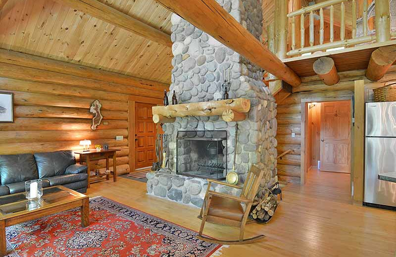 Cabin interior at North Country Vacation Rentals.