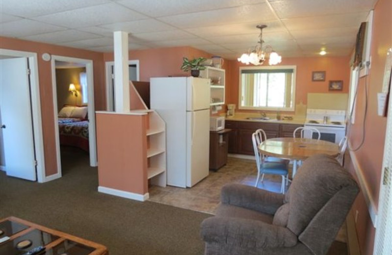 Cottage interior at Shawnee Bay Resort.