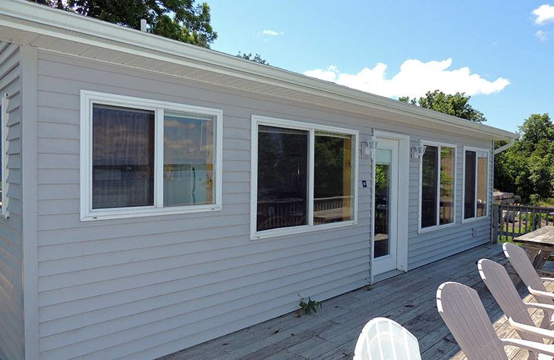 Cottage exterior at Angel Rock Waterfront Cottages.