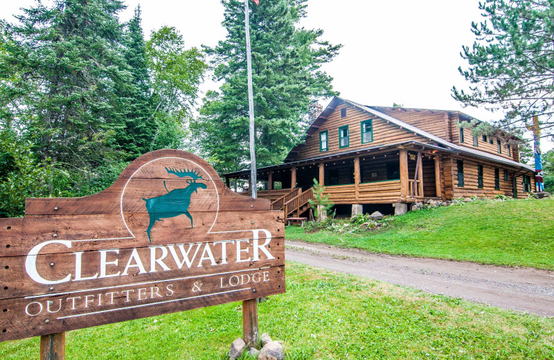 Exterior view of Clearwater Historic Lodge & Canoe Outfitters.