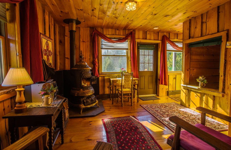 Guest living room at Lake Clear Lodge & Retreat.