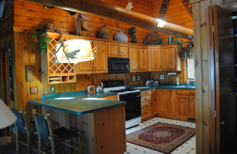 Cabin kitchen at The Estrold Resort.