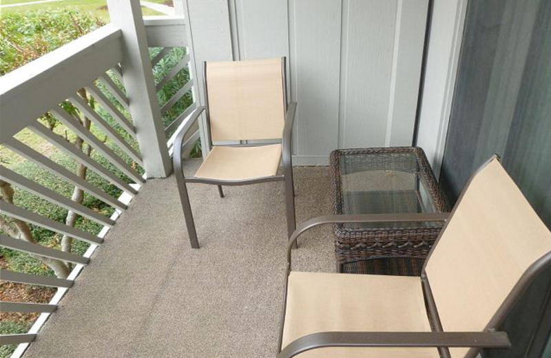 Vacation rental balcony at Myrtle Beach Vacation Rentals.