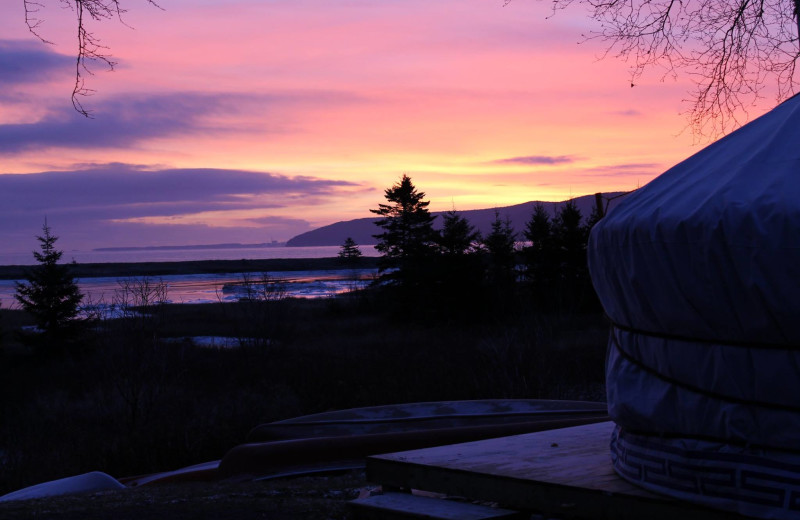 Sunset at Cabot Shores Wilderness Resort.