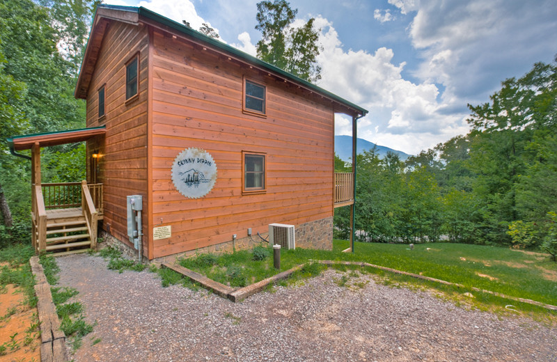 Cabin exterior at The Cabin Rental Store.