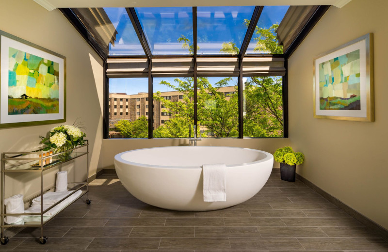 Guest tub in the Old Mission Suite at Grand Traverse Resort and Spa.