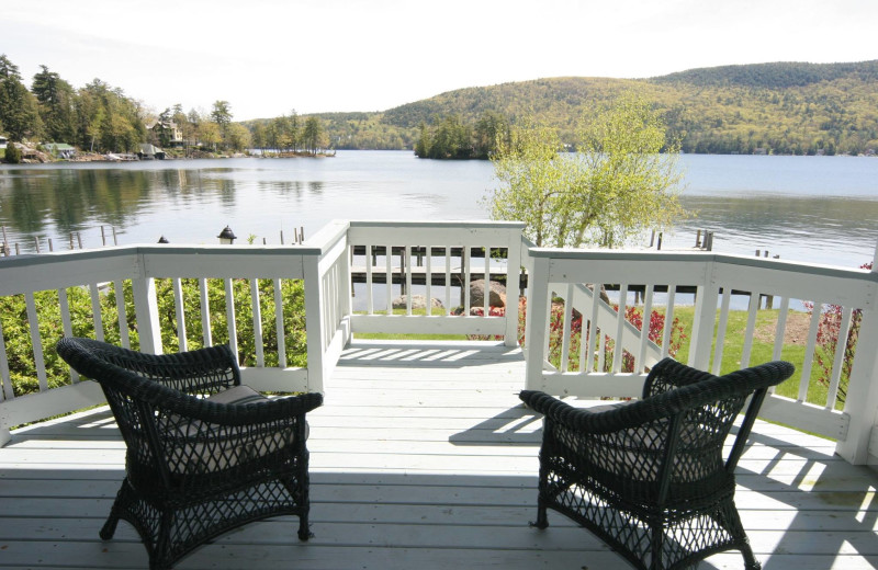 Guest balcony at The Quarters at Lake George.