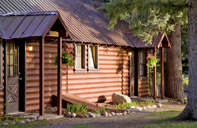 Cabin exterior at O-Bar-O Cabins.