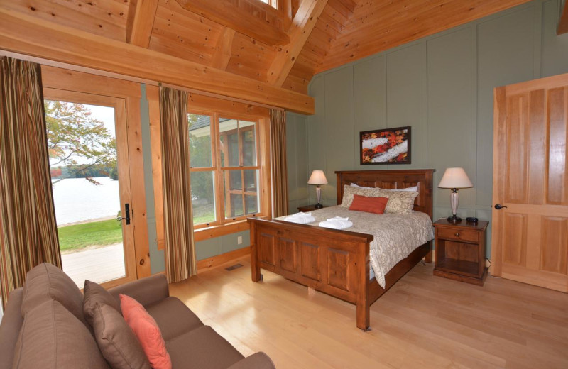 Guest room at Port Cunnington Lodge.