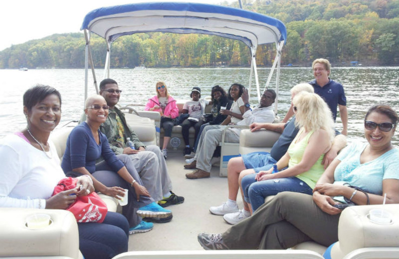 Group pontoon at Blue Moon Rising.