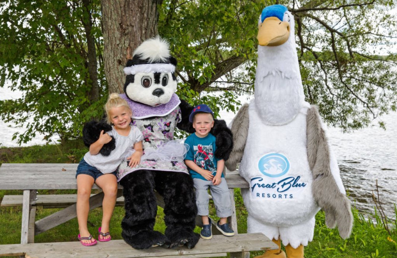 Kids mascot at Great Blue Resorts- Woodland Estate Resort.