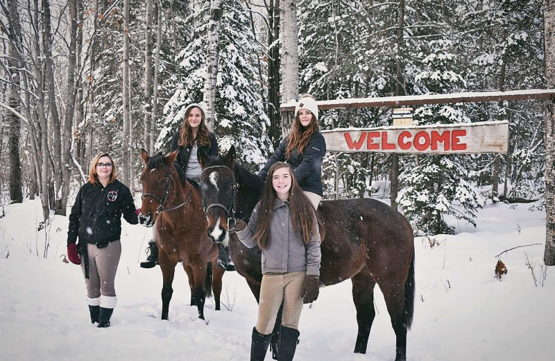 Horseback riding at Mattawa River Resort.