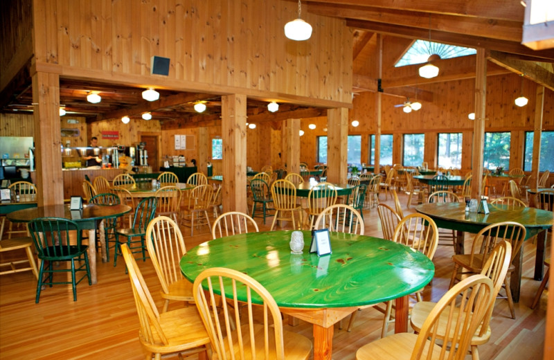 Dining room at Rockywold-Deephaven Camps.