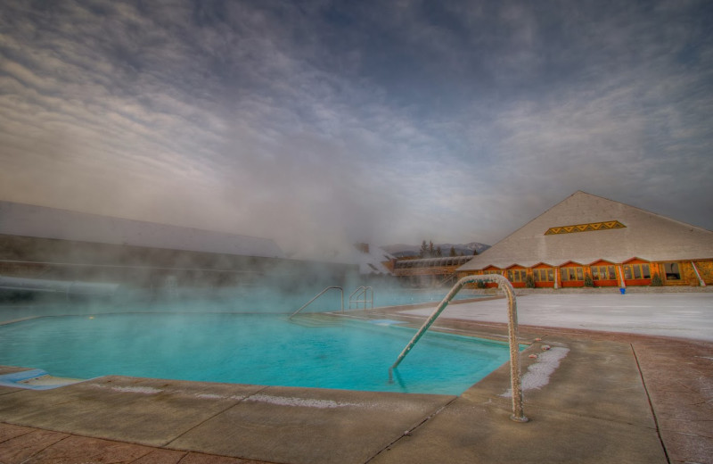 Outdoor pool at Fairmont Hot Springs Resort.