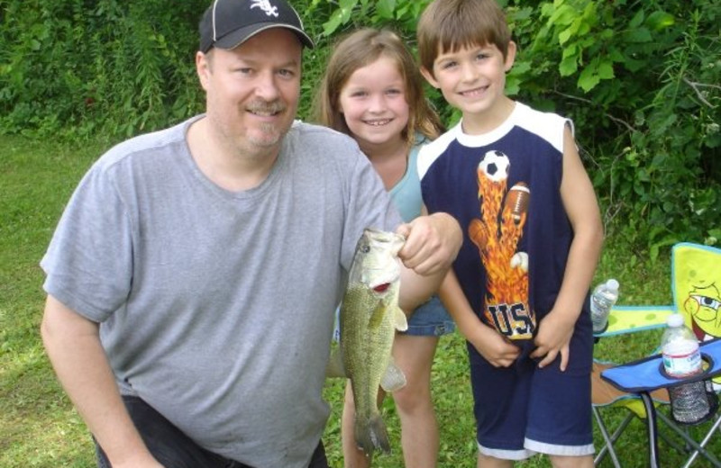 Family Fishing at Baraboo Hills Campground