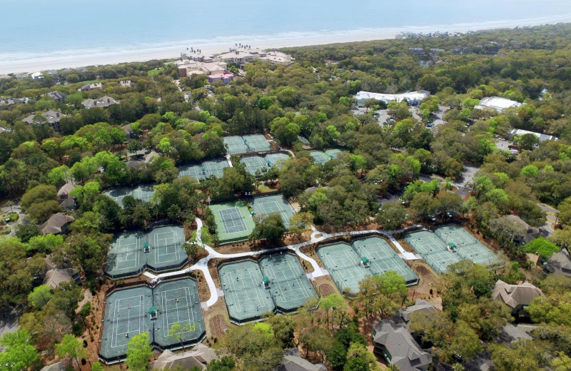 Tennis courts at Kiawah Island Golf Resort.