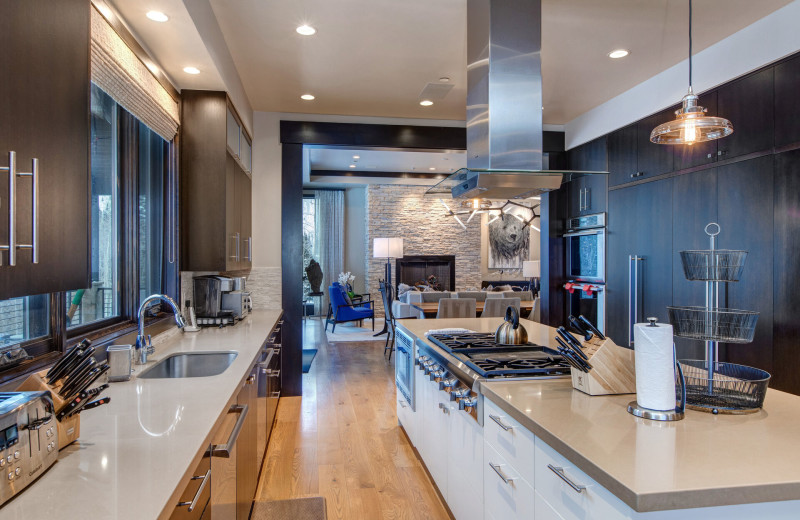 Rental kitchen at Park City Rental Properties.